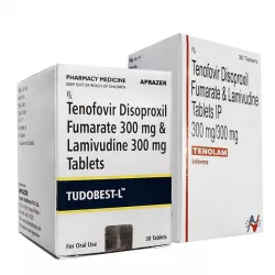 Тенофовир   Ламивудин (Tudobest L / Tenolam) табл. 300мг/300мг №30 в Твери и области фото
