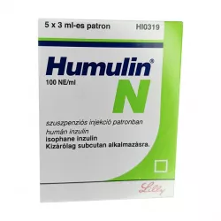 Хумулин НПХ инсулин (Humulin-NPH) 100 МЕ/мл сусп. для ин. 3мл 5шт в Твери и области фото
